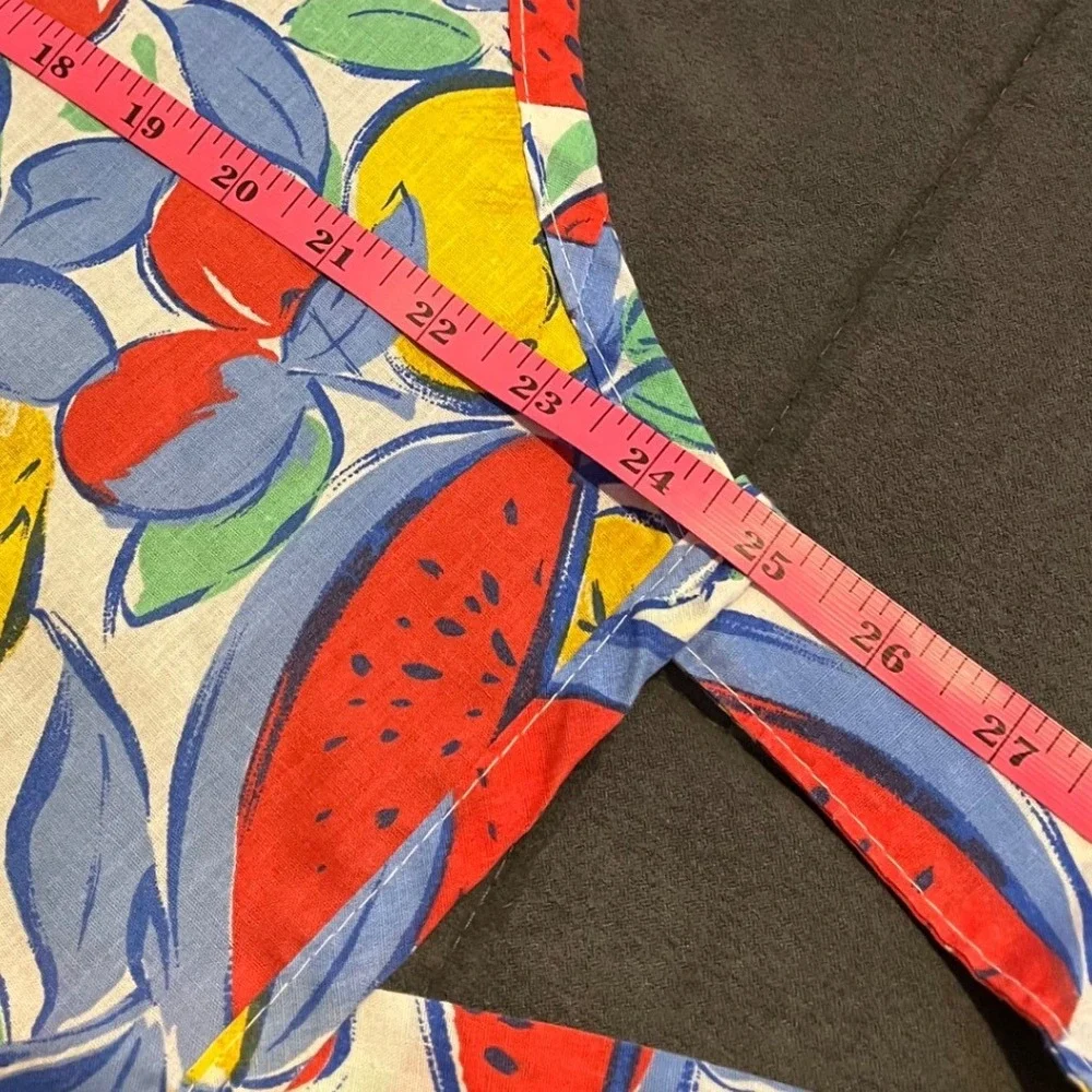 VTG Retro Fruit Print Apron 100% Cotton Kitchen Cooking Baking BBQ‎ Ritz 70s